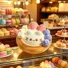Mero Joy Squeeze Kitten Strawberry Egg Tart Toy - Bouncy [New Texture! Watery and Chewy] Stress Relief Toy, Relaxing Squeeze Toy, Durable TPR,