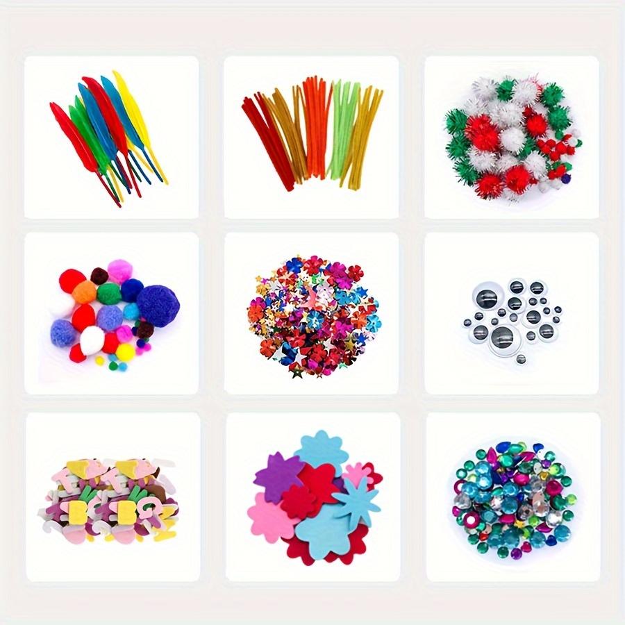 DIY Art Craft Bottle Kit with Pompoms Pipes Diamond Stickers EVA Flowers Letters Wiggle Googly Eyes Beads Buckles Feather  ZSY
