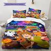 Scoobydoo Pattern Bedding Set Quilt Cover Pillowcase Home Decor Gift (1 * duvet cover + 2 * pillowcase, without core)