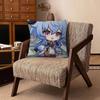 Anime Ganyu Game   Decorative Pillowcase Square Pillowcase Home Office Decorative Cushion Cover