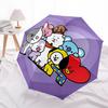 1pc BT21 Characters Automatic Folding Umbrella - Compact 8-Rib Design, Durable Plastic & Iron, Perfect Gift for Friends & Family,  Yy250923081
