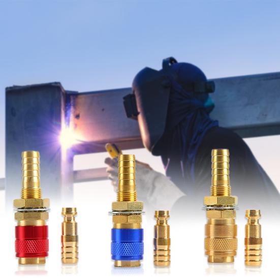 

2Pcs 10mm Water Cooled Gas Adapter Quick Connector Fitting for Welding Torch