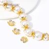 18K Gold Plated 11mm Flower Caps For Beads Brass Metal Big Beads Caps For DIY Beading Jewelry Making Accessories