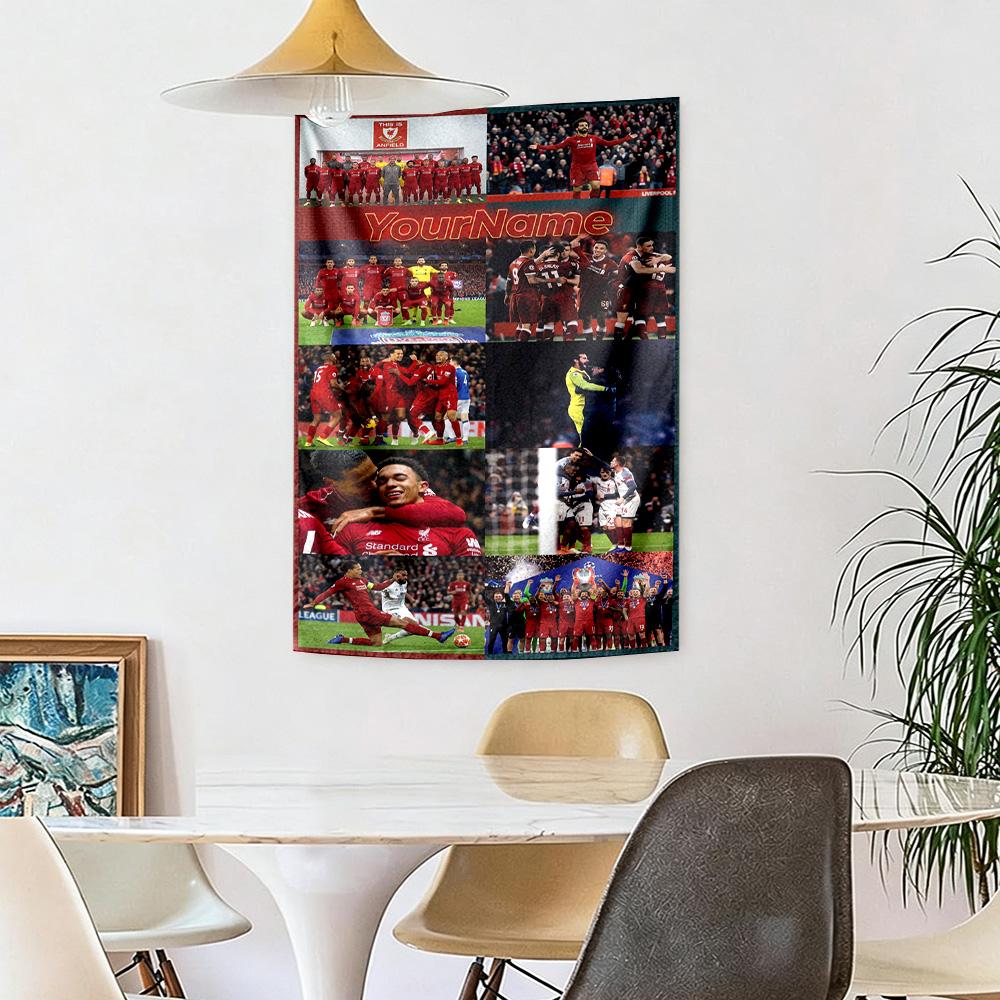 Liverpool Custom Your Name Wall Decor Tapestry Art For Pet Memorial Birthdaywedding Party Backdrop Family Gift