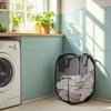 Horizontal Foldable Laundry Basket Mesh Cloth Breathable Laundry Hamper Home Accessories Large Capacity Storage Baskets