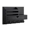 Solid Wood Wooden Wall Mounted Storage Rack Multiple Hooks Simple Design Wall-Mounted Storage Rack Natural Appearance