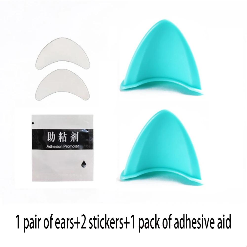 2 Pcs Cute 3D Cat Ear Helmet Decoration Accessories Moto Bicycle Helmet Universal Styling Stickers Motorcycle Accessories