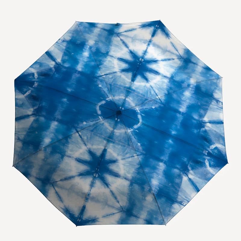 

1pc Tie Dye Pattern Automatic Open/Close Umbrella with One Touch Button,, Windproof Design Lightweight Portable Umbrella for Women & Men6117