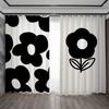 Black Blue Green Flower Chequered High Blackout Curtain Bedroom Space Living Room Hotel Window Curtain Thick Blackout Curtain Multicolor