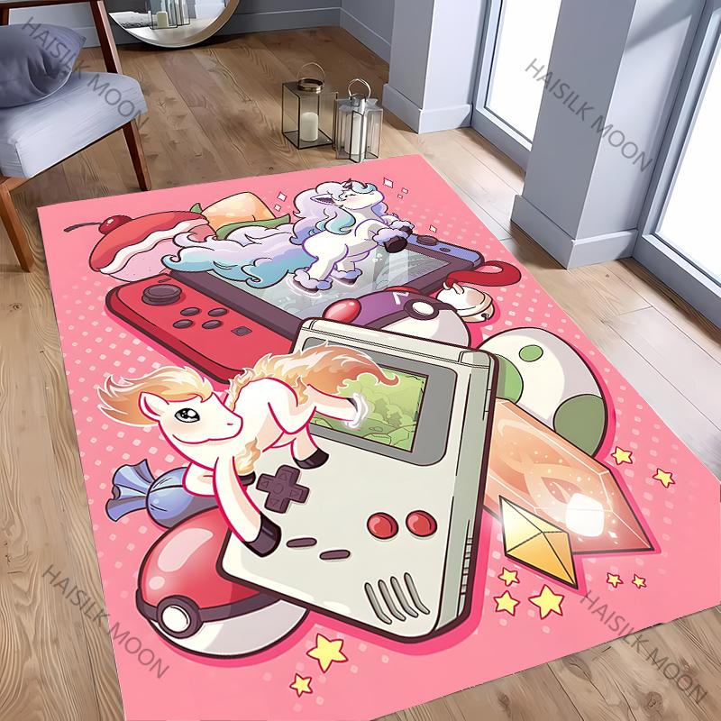 

15 Size Cartoon Game Controllers Rugs for Kids Play Mats Children Room Decor Area Floor Mat Anti-skid Carpet for Bedroom Gifts 40x60cm16x24in