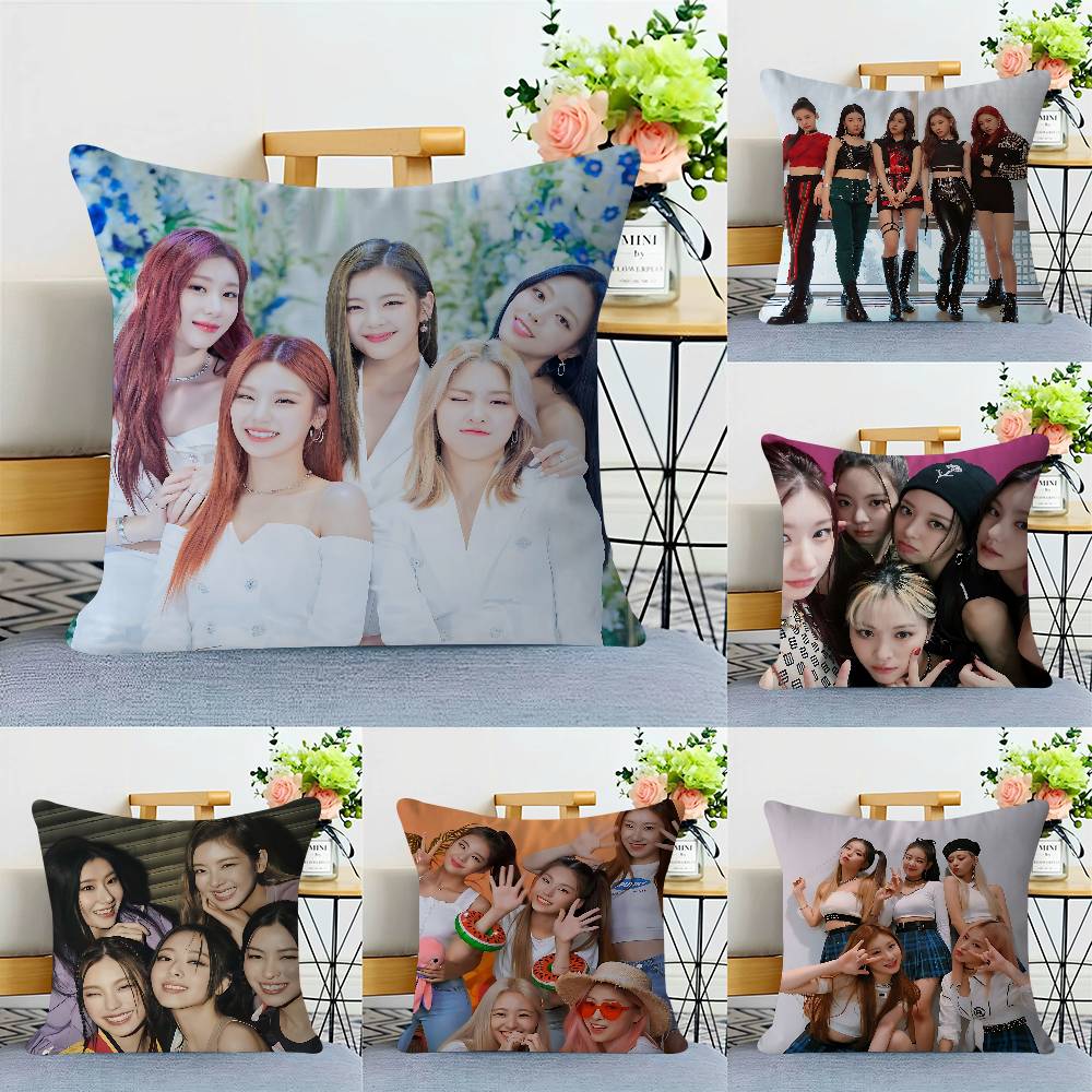 KPOP Group-I-ITZYS Pillow Cushion Cover Pillowcase Living Room Sofa Home Decor Customized