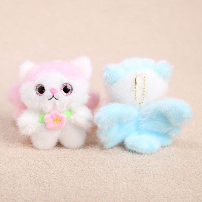 Blumenengel Katze Plüsch Schlüsselanhänger Für Mädchen Frauen Geschenk Zubehör