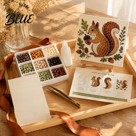 Christian Home Decor Animal Craft Art Kit Glass Mosaic DIY Sea 3D Forest Set
