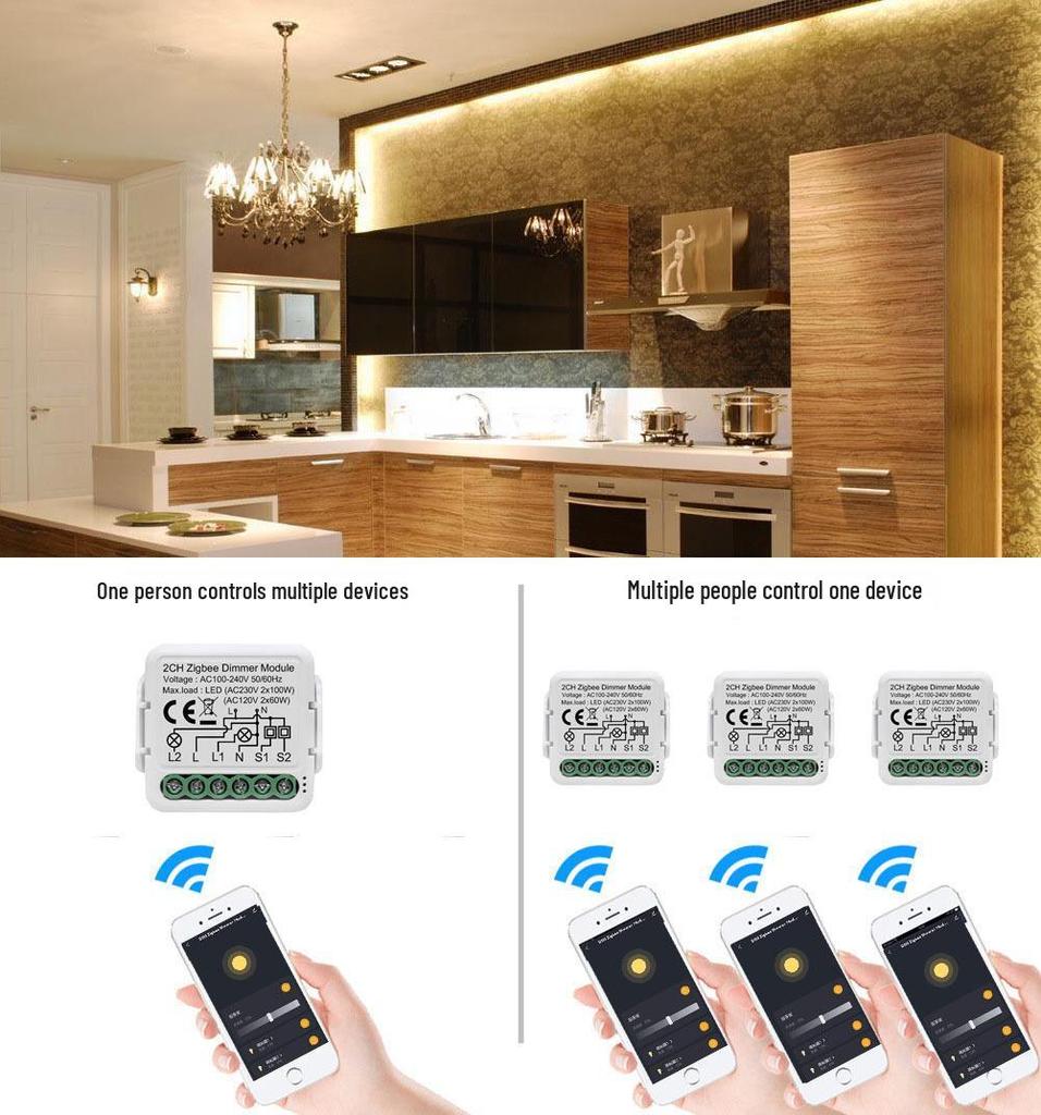 Tuya Zigbee Smart WiFi Dimmschalter