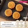 New 1 Set DIY Mooncake Mold Plastic Hand Press Pastry Mold Mung Bean Cake Embossing Kitchen Baking Tool Cookie Moon Cake Cutter 1