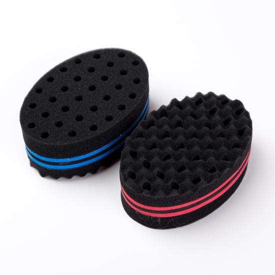 Oval Shape Double Sides Magic Curl Coil Brush Natural Afro Hair Sponge Twist Tool