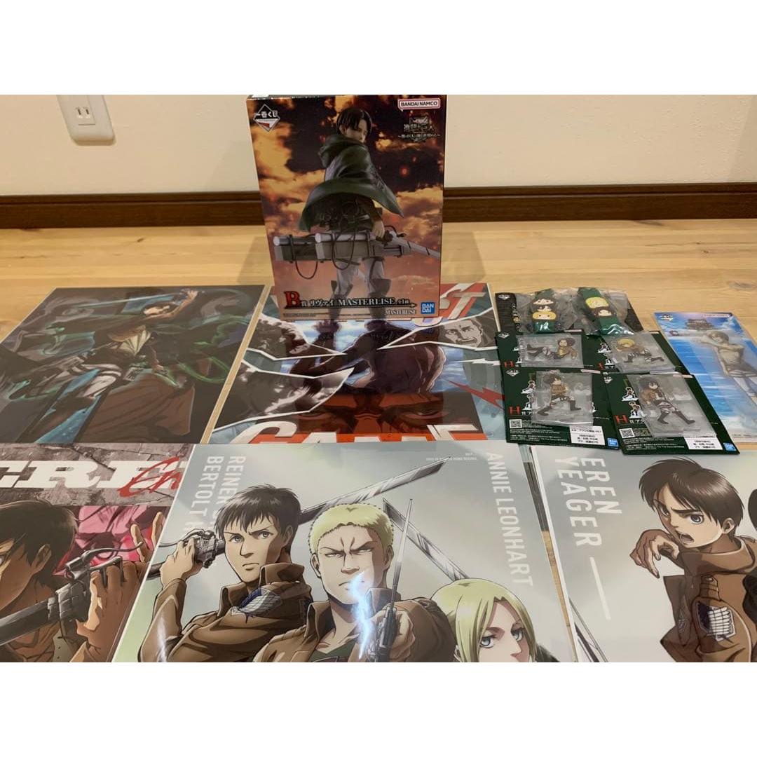 Used Attack on Titan Ichiban Kuji I will kill the Beast Titan B Prize Levi C F H I Prize