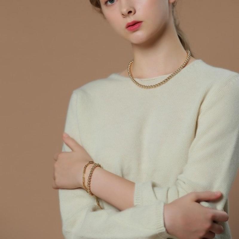 BONBEAU Square Chain Layered Bold Bracelet Bold Clip Square Chain Layered Bracelet