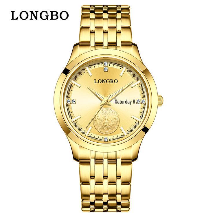 Longbo Quartz Waterdicht Stalen Band Casual Koppel Horloges Set
