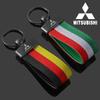 Metal Car Logo Keychain Pendant Key Ring Accessories for Ralliart Lancer Montero ASX EVO Mirage Pajero Galant Eclipse