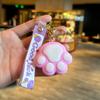 Cartoon Cat Paw Key Chain Car Pendant Cute Girl Heart Bag Key Chain Pendant Small Gift