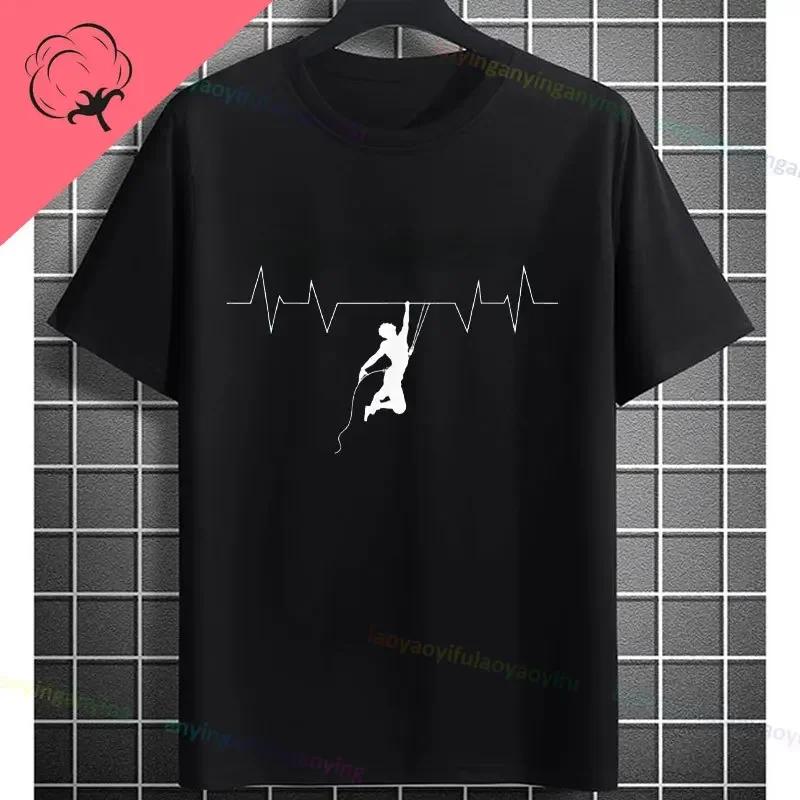 Rock Climbing Climber Bouldering Graphic Design Tshirt Pure Cotton Casual Shortsleev Outdoor Clothing Unisex Clothse