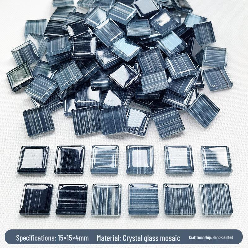 200g 1,5cm Transluzent 15mm Kristallmosaik DIY Handgemacht Buntes Glas Schnittpapier