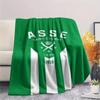 1Pc AS Saint-Étienne Print Flannel Blanket High Quality Warm Comfortable Cover for All Seasons Perfect for Gifts Home Decor