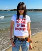 SHIRTMYLIPS (W) Disco Slogan Crop T-Shirt White