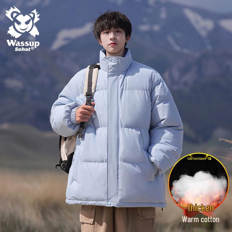 

Wassup Sohot Мужская зимняя куртка с цветными блоками и утеплителем M