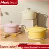 Mingjue Non-stick Enamel Casserole Pot, Aluminum Alloy, Induction Compatible, for Stew and Soup.