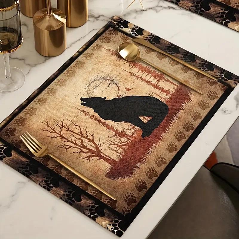 Printed Festival Party Placemats: Stain-Proof, Heat-Resistant Table Decoration