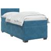 Box Spring Bed with Mattress Dark Blue 80 X 200 Cm Velvet