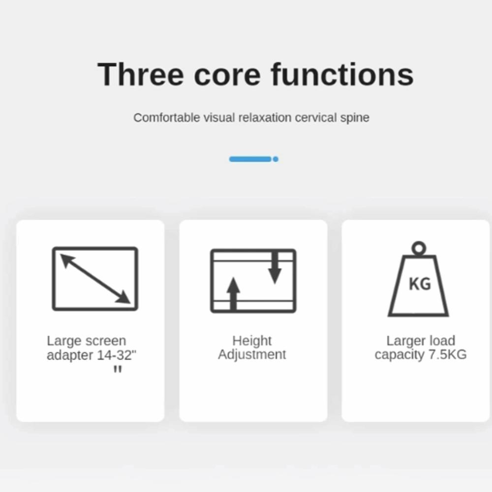 Large Base Computer Monitor Stand Adjustable PC Screen Stand Bracket Desktop Monitor Holder  Home