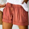 Plus Size Women Casual Loose Shorts Pants Elastic Waist Drawstring with Pockets