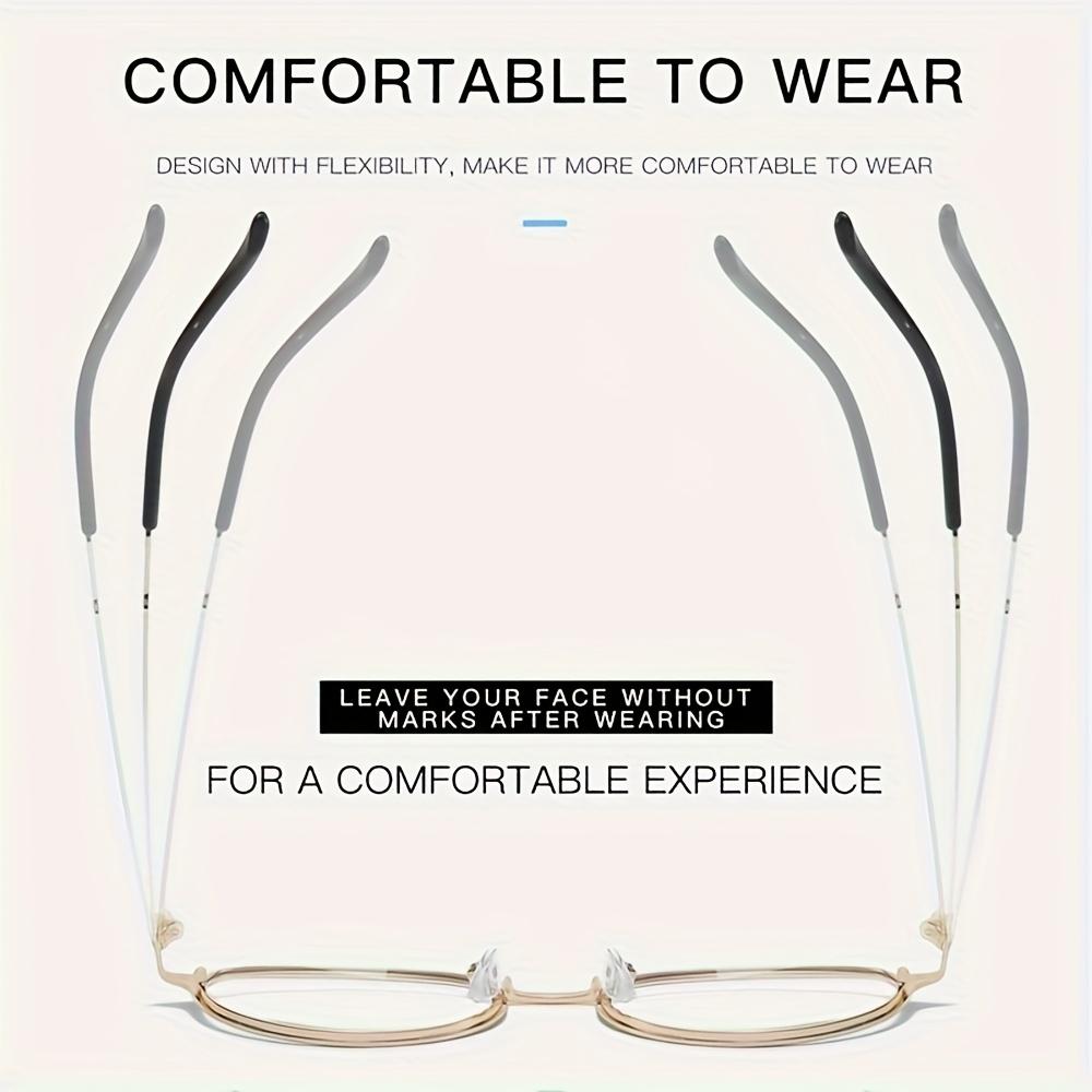 1Pcs New Style Of Men And Women Vintage Metal Oval Glasses Frame Anti-Blue Color-Changing Glasses