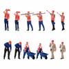 1/64 Scale Miniature Figures Model,Construction Building Workers,Painted,Simulation,Diorama,Worker Figure for Miniature Scene