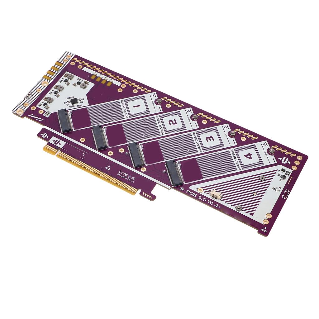  PCIE5.0x16 to NVMe Expansion Card 512Gbps High Speed M.2 NVMe to PCIe Adapter for Computer 