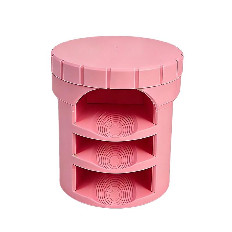 3 Tier Cat Eye Nail Art Magnetic Tool Premium Quality Magnet Makes Shiny Glass Bead Effects for UV Gel Polish Nail Artists розовый