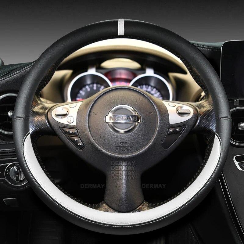 Für Nissan Juke F15 F16 2010 ~ 2023 PU Leder Auto Lenkrad Abdeckung Schnelle Lieferung Auto Zubehör