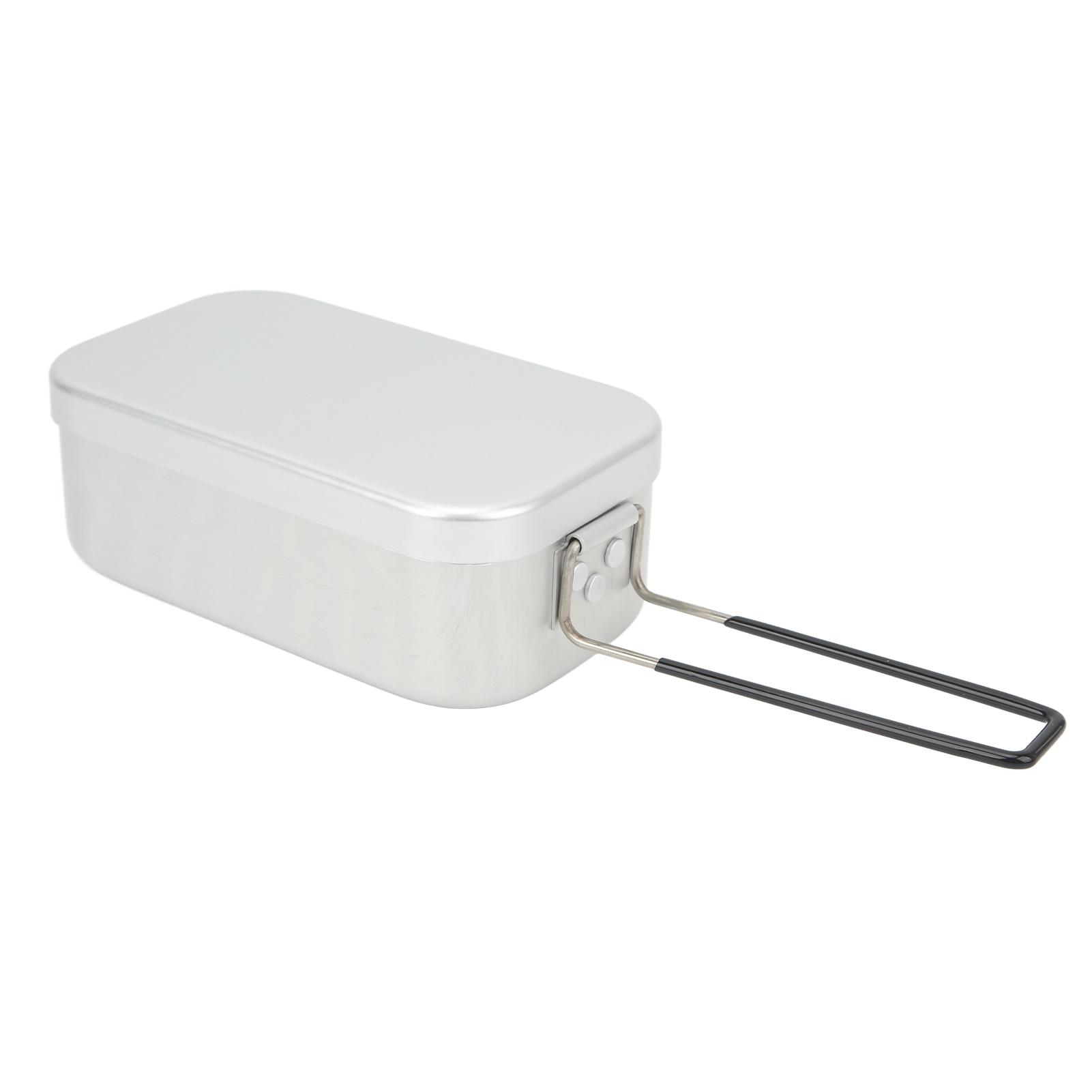 Camping Bento Cooking Box Aluminum Alloy Foldable Grip Lunch Box for Outdoor Camping Picnic