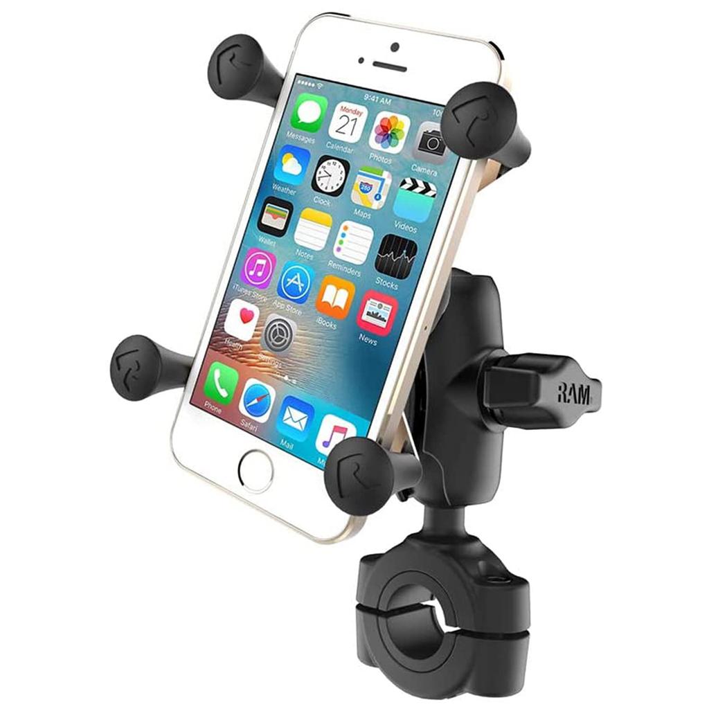 RAM MOUNTS Smartphone Holder Set Fits Diameter X-Grip (1-inch, 19mm-25.4mm Handlebars) - RAM-B408A-UN7