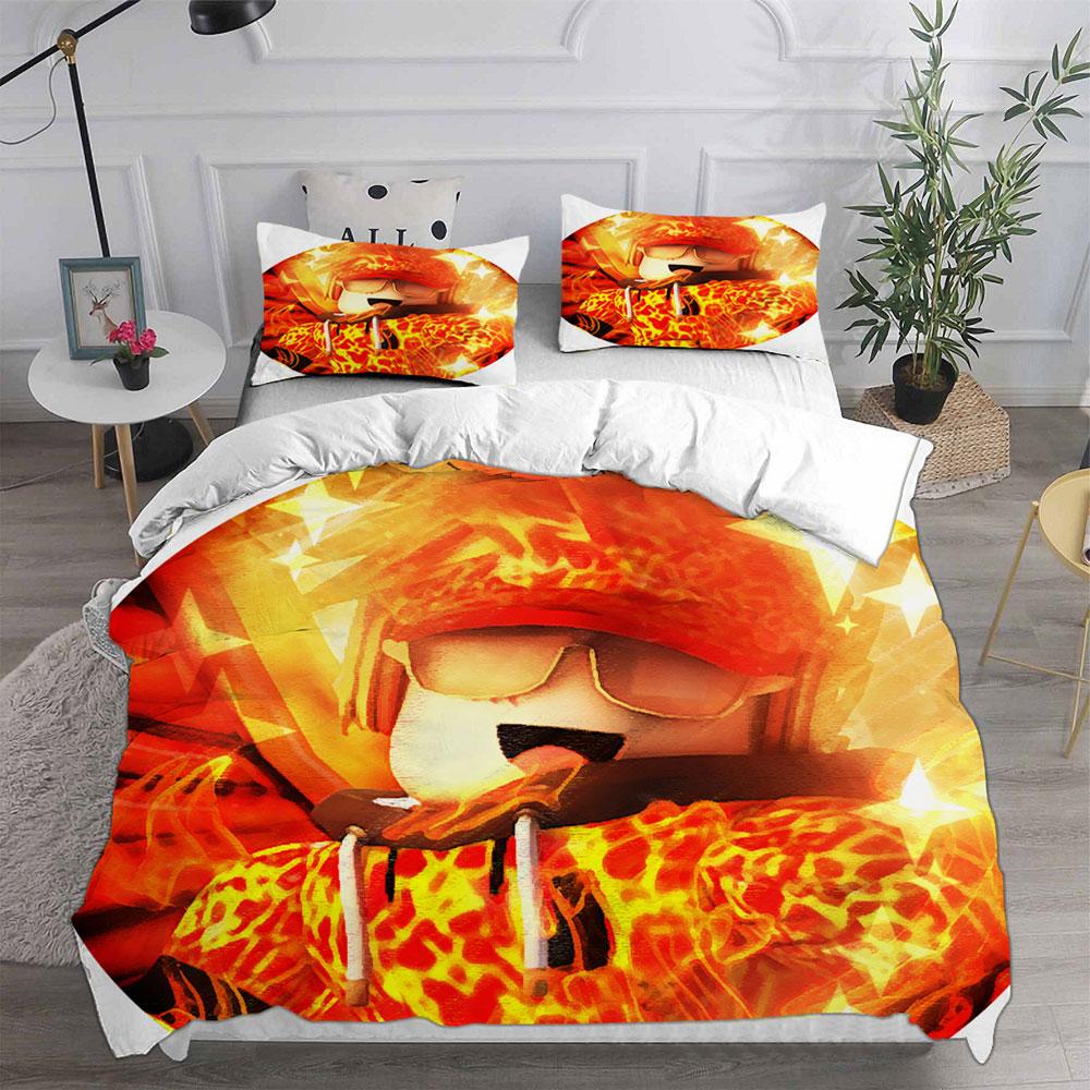 Fashion Game Blox Fruits Bedding Sets Bed Cover Comforter Duvet Cover Pillow Case 2-3 Pieces Sets Kids Adult Bedroom Decoration