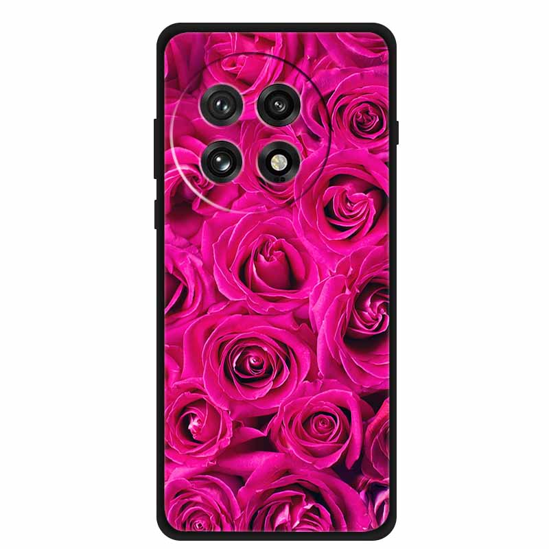 Hoesje Voor OnePlus 13R 13 R Schokbestendige Bumper Luxe Bloemenprint Zachte Siliconen Cover Voor OnePlus13R 5G Bumper 1+ 13R Telefoon Funda