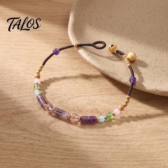 Holiday Gift for Her Bohemian Bracelet Women, Handmade Bamboo Joint Beaded Stackable Bracelet, Ethnic Style Boho Summer Jewelry Adjustable Slide