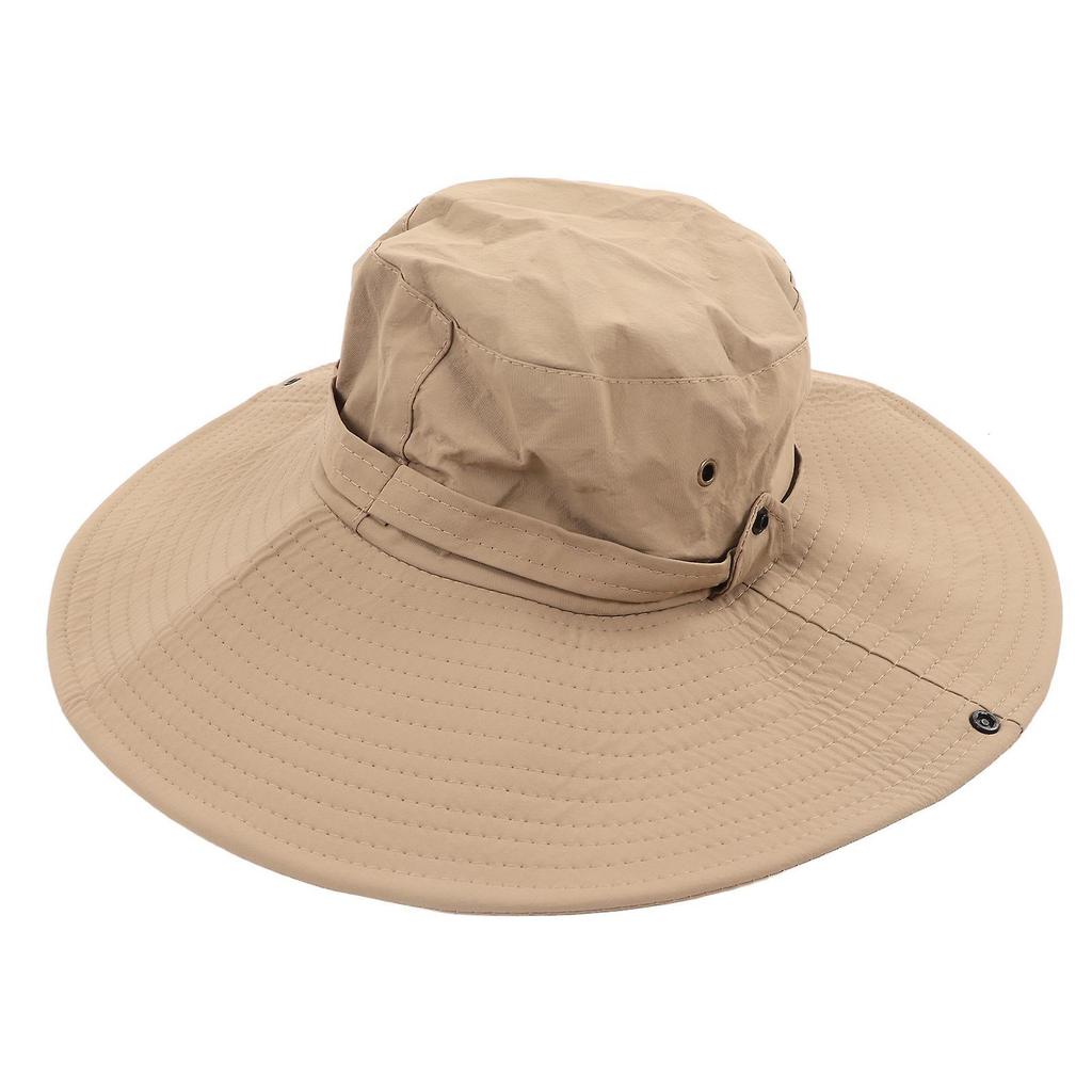 Fishing Hat Over UPF 50 UV Protection Adjustable Waterproof Versatile Travel Bucket Hat for Outdoor Fishing Khaki