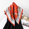 New Scarf Chain Design Trendy Square Scarf Light Breathable Thin Shawl Twill European and American Headscarf