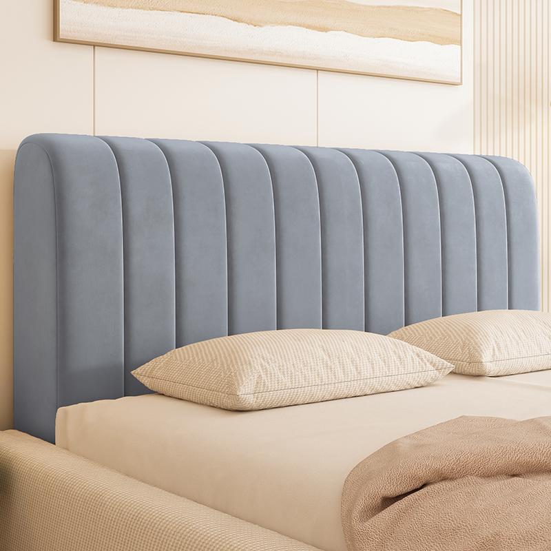 

Simple Dustproof Protective Cover All-Inclusive Bed Headboard Cover Elastic Bed Head Slipcover Jacquard Stripes Backrest Cover 120x70x25cm