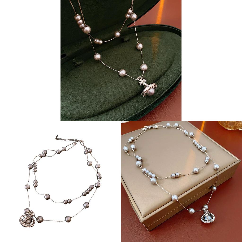 Geometric Pearl Pendant Necklace For Women With Handcrafted Faux Pearl Material And Stylish Appeal