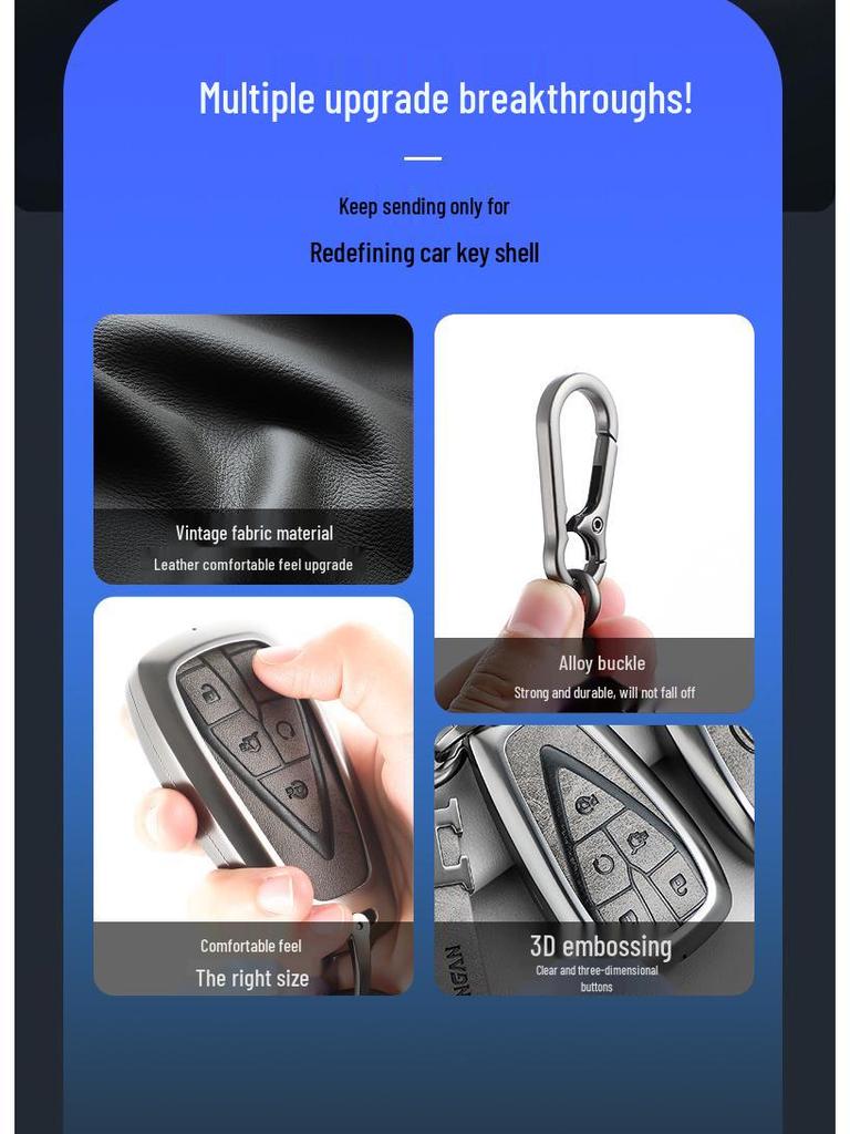 Changan Nuomi Corn Key Case: Lumin Square Candy Car Key Shell for Men & Women